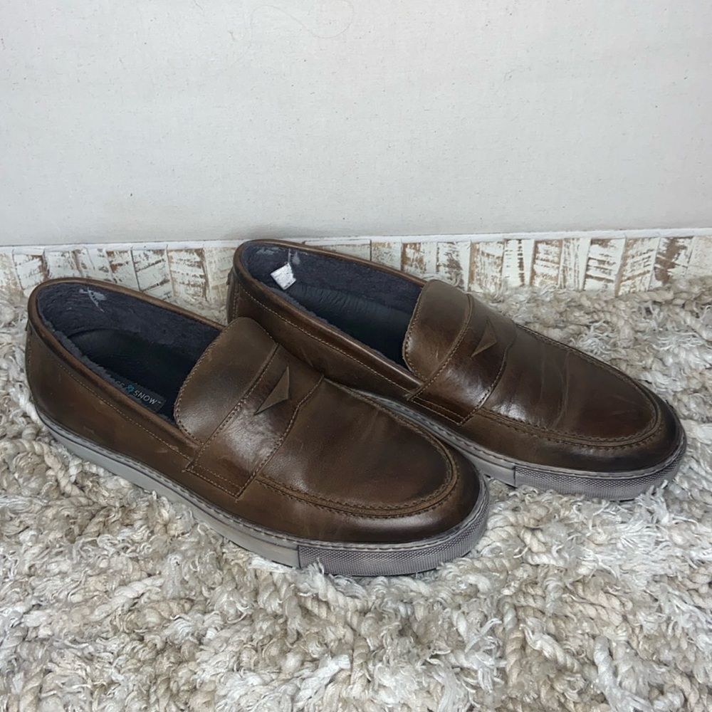 Ross & Snow Brown Matteo Shearling Loafer Sneaker Handmade in Italy Men’s 9.5